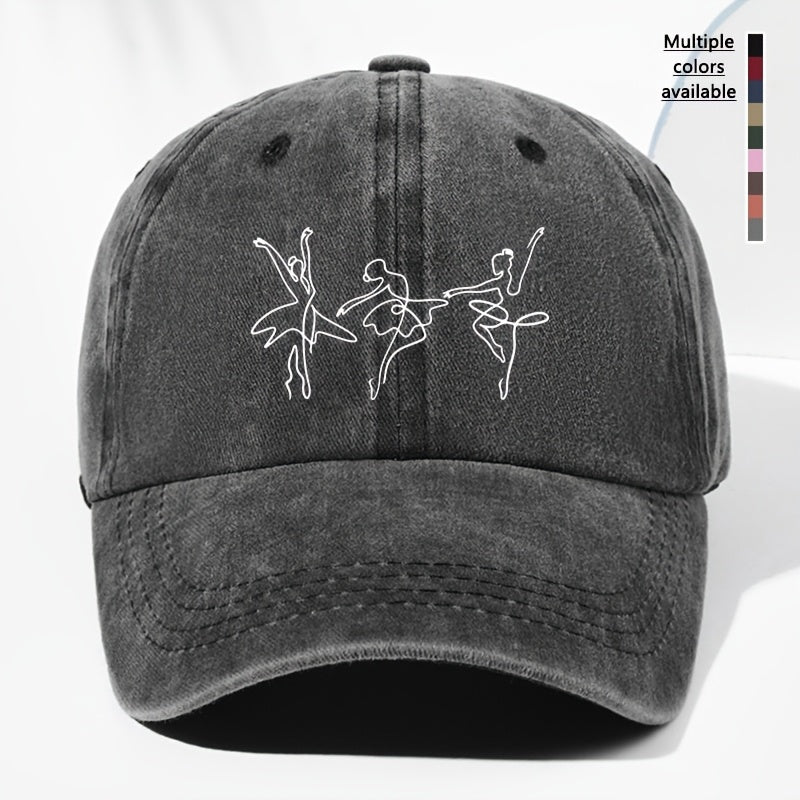Unisex Printed Washed Vintage Baseball Cap Fashion Men Women Sun Hat Adjustable Size Trucker Cap Suitable for All Seasons Daily Wear