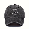 Vintage Washed Distressed Adjustable Dad Cap, Lightweight Fashion Sun Hat with Print