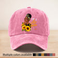 Stylish Leo Queen Sunflower Print Baseball Cap, Adjustable Strap, June 16th Anniversary Edition Baseball Cap, Suitable for All Seasons, Multi-purpose, Lightweight and Breathable, Ideal for Outdoor Sports, Fishing, Picnics, and Camping for Sun