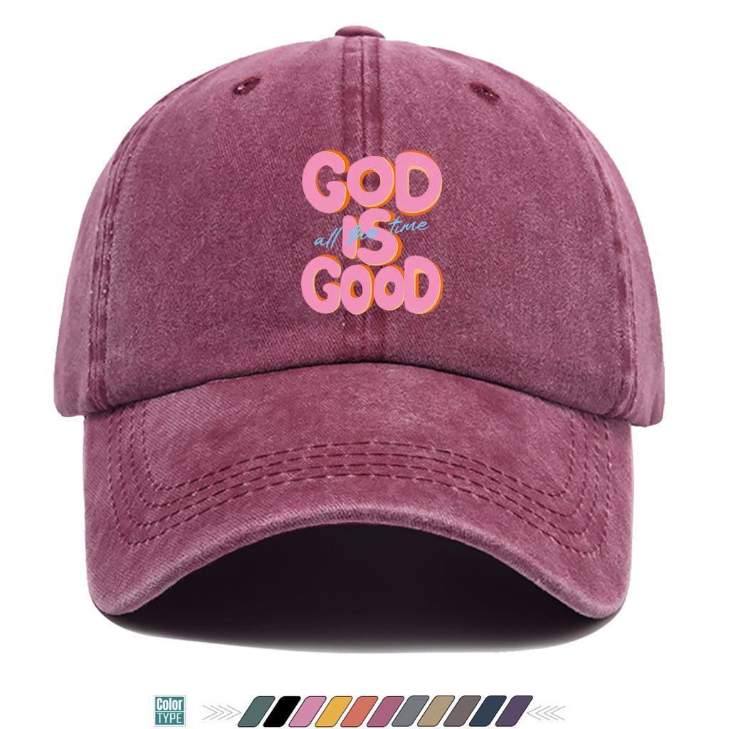 1pc "GOOD IS GOOD" English Phrase Art Print Baseball Cap, Trendy Fashion Letter Design Duckbill Hat, Unisex Adjustable Sun Hat, Street Casual Versatile Sun Cap, Suitable for Daily Outings, Travel Vacation, Outdoor Sports, Friends Gathering