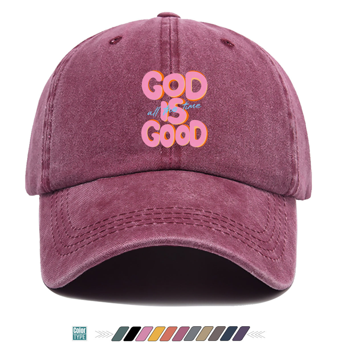 1pc "GOOD IS GOOD" English Phrase Art Print Baseball Cap, Trendy Fashion Letter Design Duckbill Hat, Unisex Adjustable Sun Hat, Street Casual Versatile Sun Cap, Suitable for Daily Outings, Travel Vacation, Outdoor Sports, Friends Gathering