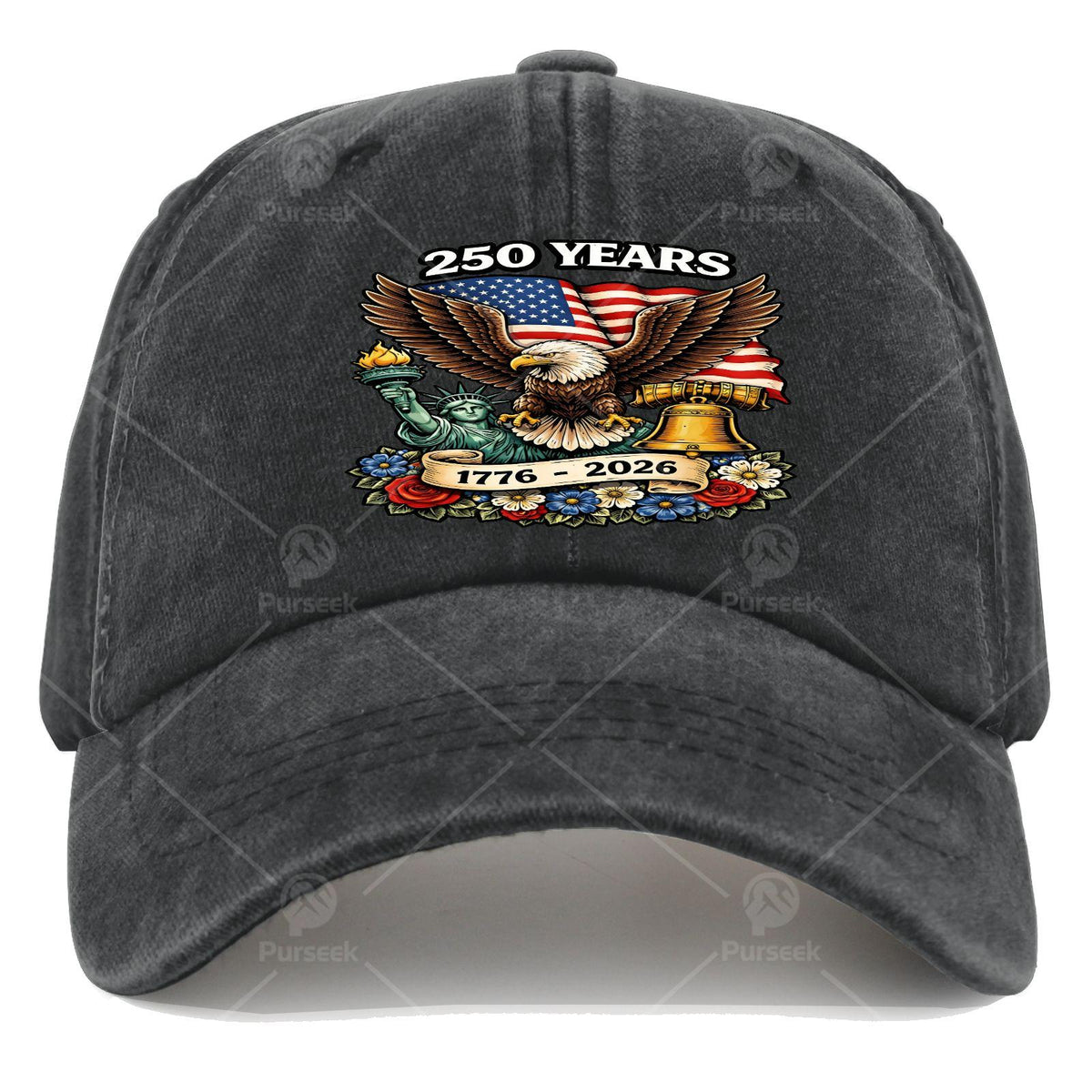 Retro 250 Years of 1776-2026 Baseball - Full-Body Bald Eagle Print Suitable for 250th Birthday, 4th of, Christmas, Games, Lightweight Round for History Celebration