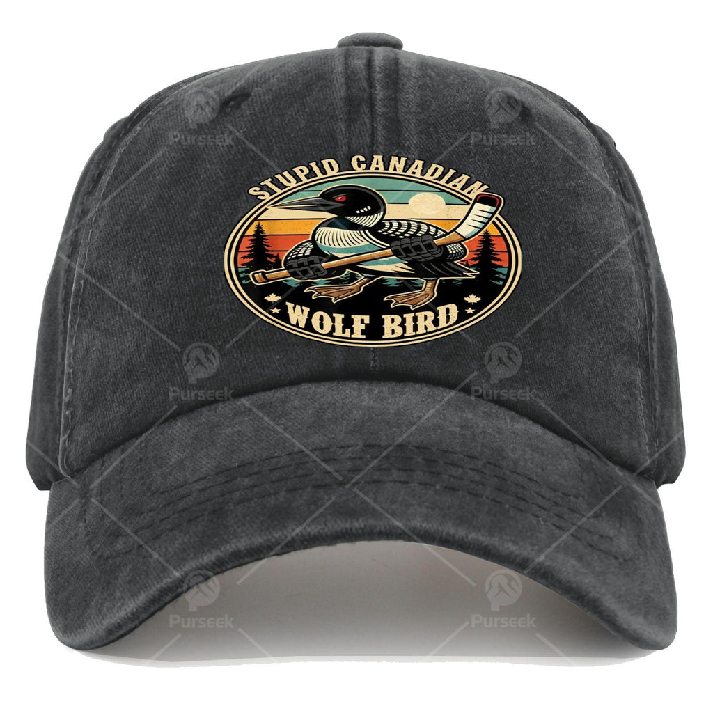 Retro Canadian Wolf Bird Heated Hookey Loon Baseball for Everyone