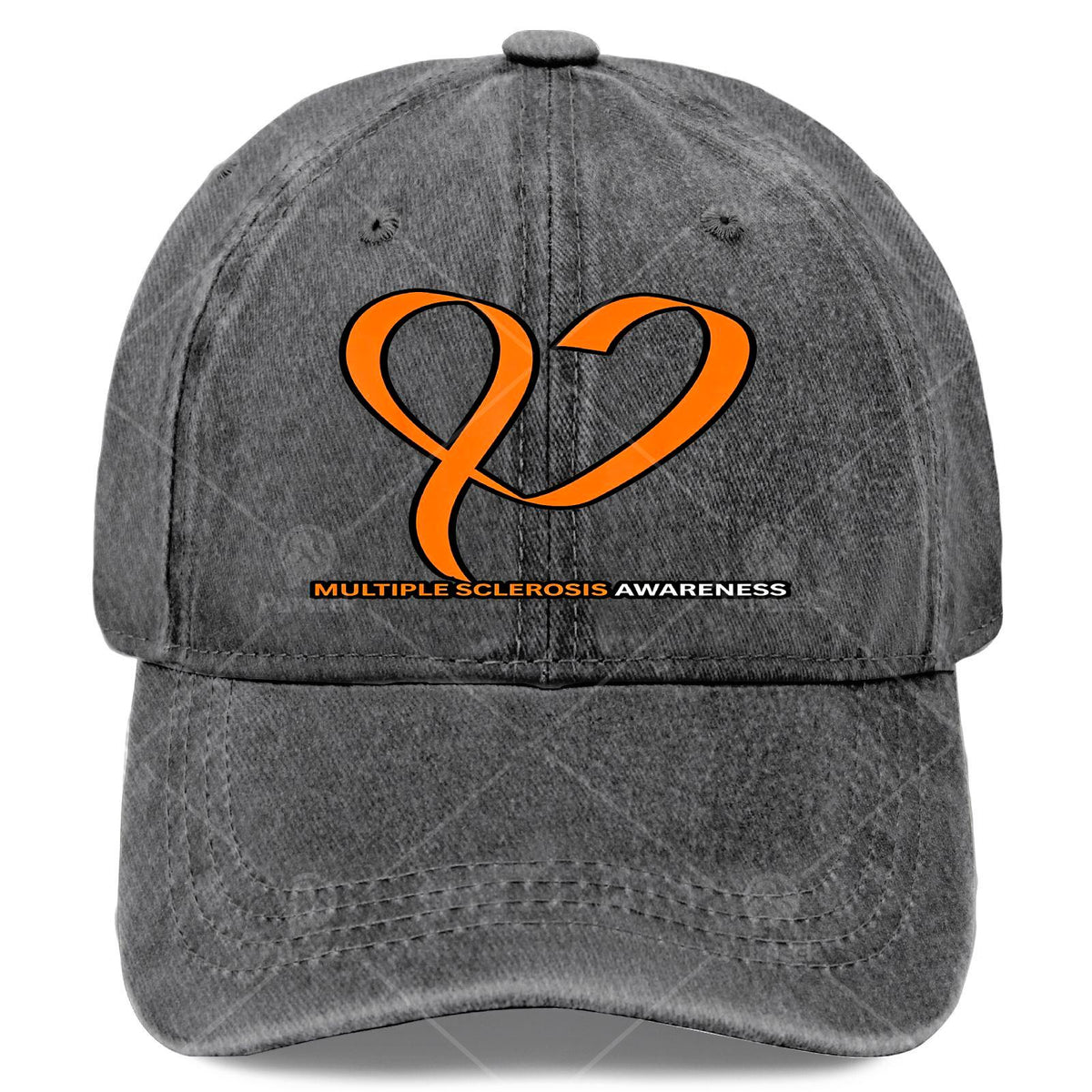 In March We Wear Orange Multiple Sclerosis Awareness MS Baseball Hat Unisex Low