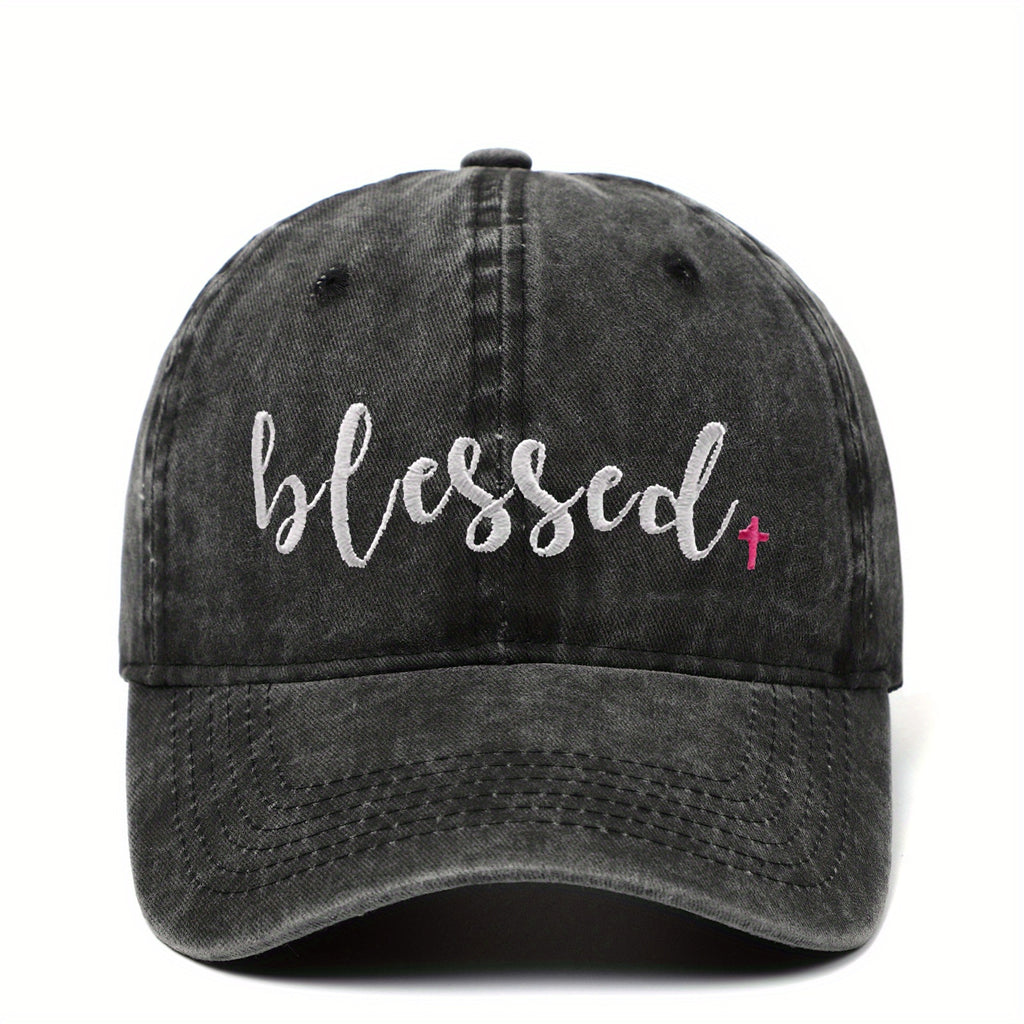 Blessed Baseball Cap Washed Baseball Cap Outdoor Casual Sun Hat