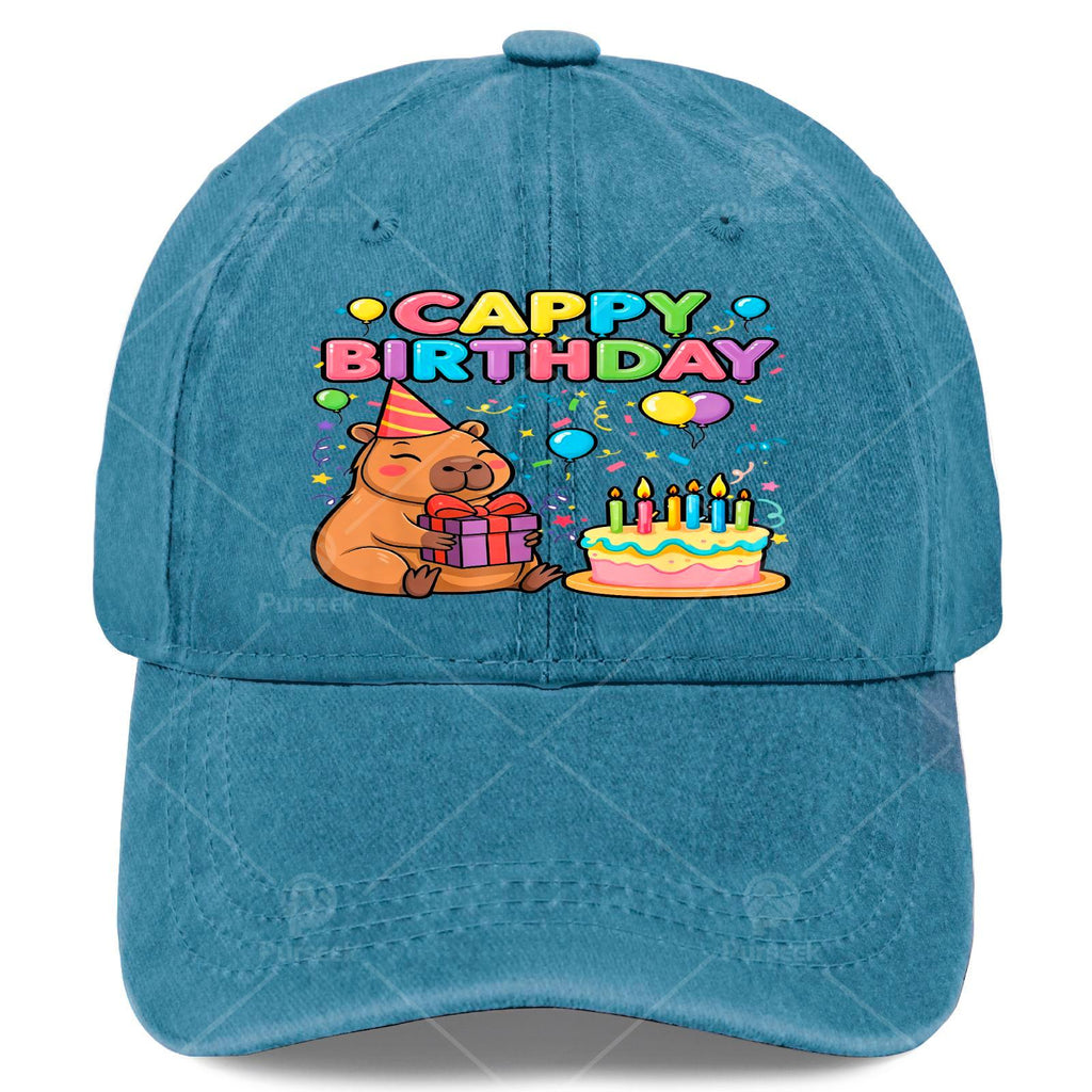 Capybarass Loverses Cappy Birthday Girl Boys Happy Birthday Partys Baseball Hat