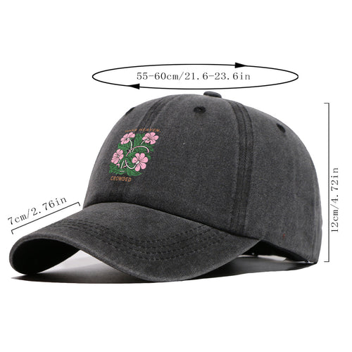 1pc 1pcs Floral Print Baseball Cap Suitable for Men & Women, Adjustable Duckbill Hat with Duckbill Visor, Breathable Sun Hat for Outdoor Travel, Casual Gift for Daily Outfits, Picnics, Birthdays - Trendy Present for Friends (Unisex)