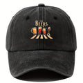 Men'S Fishing Hat Curved Brim Baseball Cap Fashion Printed Casual Soft Top Adjustable Vintage Washed Hip-Hop Fisherman Hat