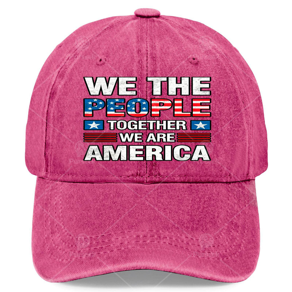 Together We Are America US Flag Vintage Baseball Hat Unisex Stylish Washed