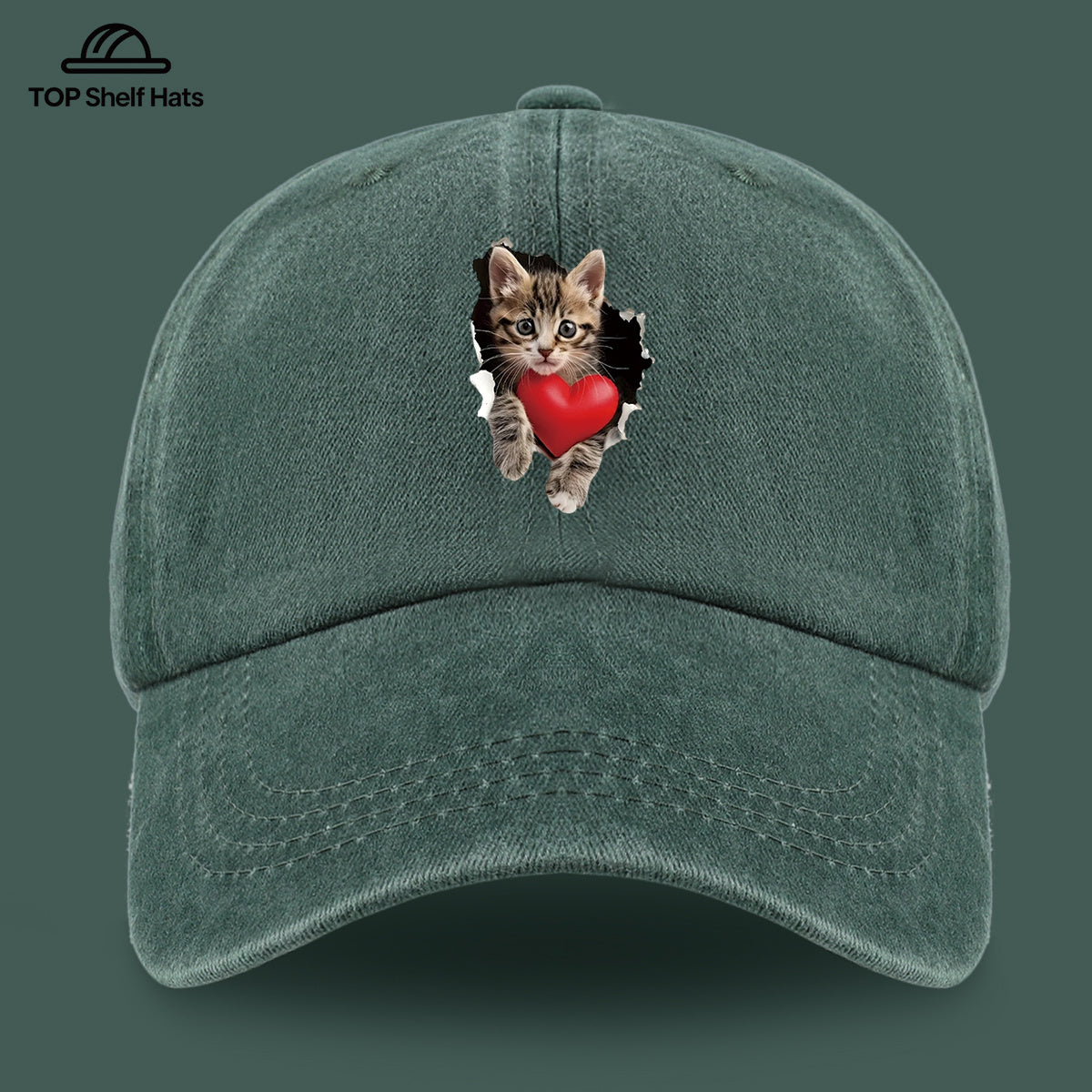 1pc Kitten Print Baseball Cap for Women & Men - Adjustable Snapback, Lightweight Breathable Suitable for Beach, Hiking, Fishing, Daily Wear - Cute Kitten Cap for Outdoor Sports, Gifts for Birthdays, Valentines, for &