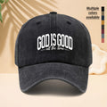 Baseball Cap with 'GOD IS GOOD ALL THE TIME' Pattern, American Street Faith Design Style Curved Brim Cap for Walking, Parties, Dates, Shopping, Vacation, Travel, Dad Hat, All-Season, Adjustable Size, Unisex Casual Hat