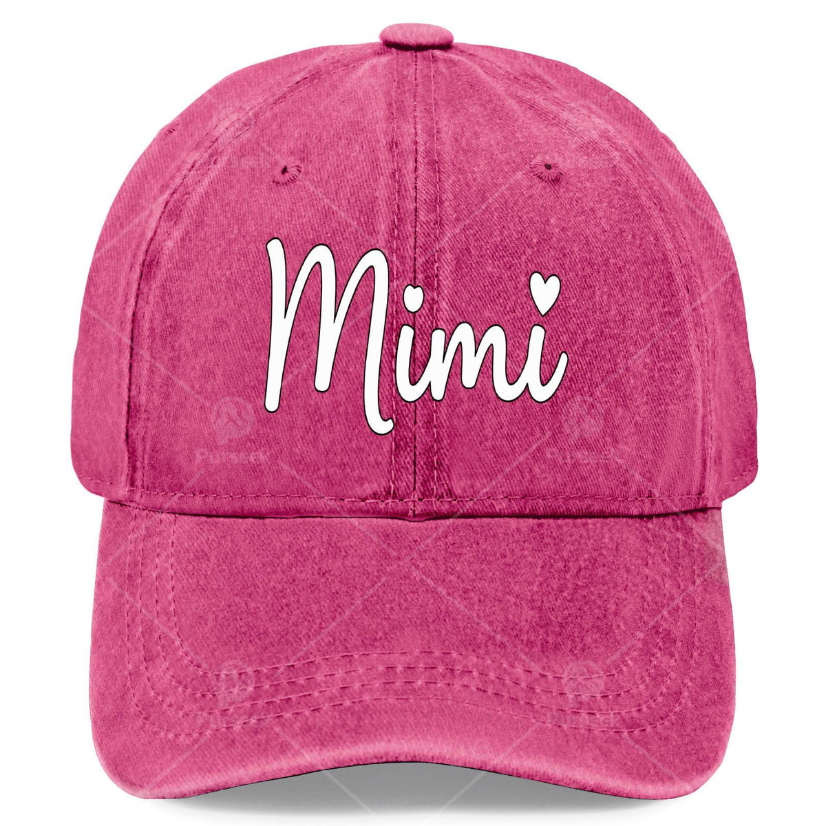 Grandparent Mimi Baseball Hat Unisex Low Profile Washed Distressed Cap