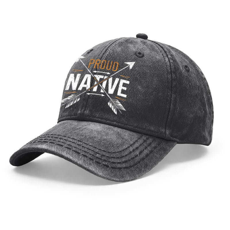 1pc Vintage Native American Indian Arrow Print Baseball - Adjustable Unisex Hat with Proud Native Design, Casual & Outdoor Wear for Men & Women, Arrowhead Graphic Suitable for, Gifts