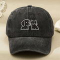 Cute Dog And Cat Graphic Hat for Men And Women Vintage Style Casual Streetwear Cap for Anniversary Gift