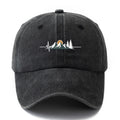 Unisex Fashion All-Match Printed Radio Wave Mountain Peak Baseball Cap, Classic Retro Washed Outdoor Lightweight Curved Brim Hat, Trucker Cap, Suitable for Outdoor Vacation Travel Camping And Casual Occasions, Holiday Party Hip-Hop Hat