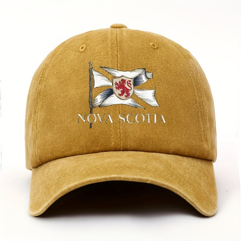 Nova Scotia Flag Baseball Cap - Lightweight, Adjustable, Vintage Style, Polyester, Hand Washable, Ideal for Outdoor And Casual Wear, Daily Cap | Vintage Style Cap | Lightweight