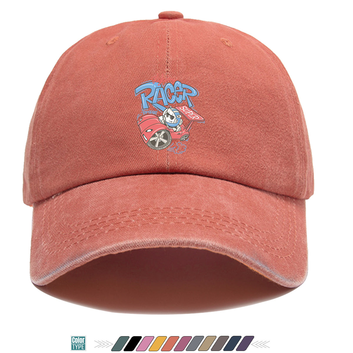 1pc "Highway Racer" Fun Cartoon Print Baseball Cap Panda Racer Pattern Sun Hat Fashion Trendy Duck Tongue Hat Unisex Adjustable Street Casual Hat Outdoor Sports Sun Hat Suitable for Daily Travel, Parties, Cycling