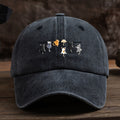 7 Cats Cartoon Print Baseball Cap Men'S Outdoor Duckbill Cap Trendy Versatile Sun Hat