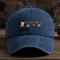 Olive Green Adjustable Snapback Baseball Cap Featuring a Vintage Highland Cow - Perfect for Casual Outdoor Sports for Men