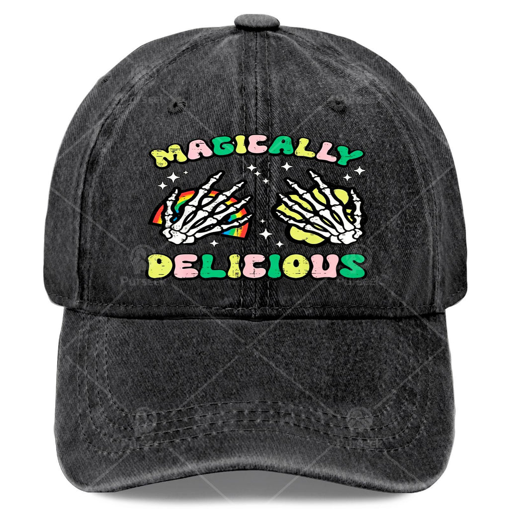 St. Patrick's Day Gothic Skeleton Hand Cap with Irish Print - Adjustable Low-Profile Baseball Hat Suitable for Men & Women, Machine Washable, Themed for Parades, Pubs & Daily Wear