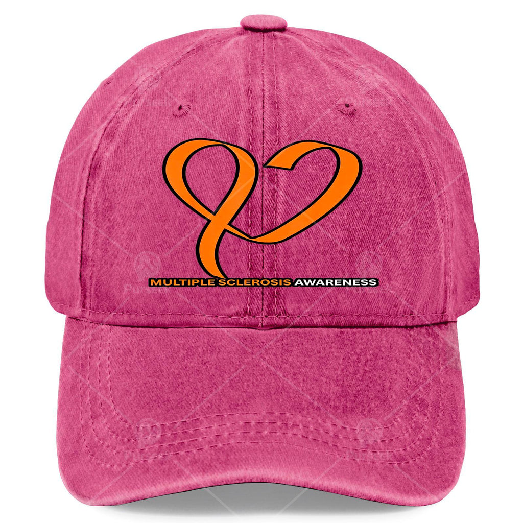 In March We Wear Orange Multiple Sclerosis Awareness MS Baseball Hat Unisex Low