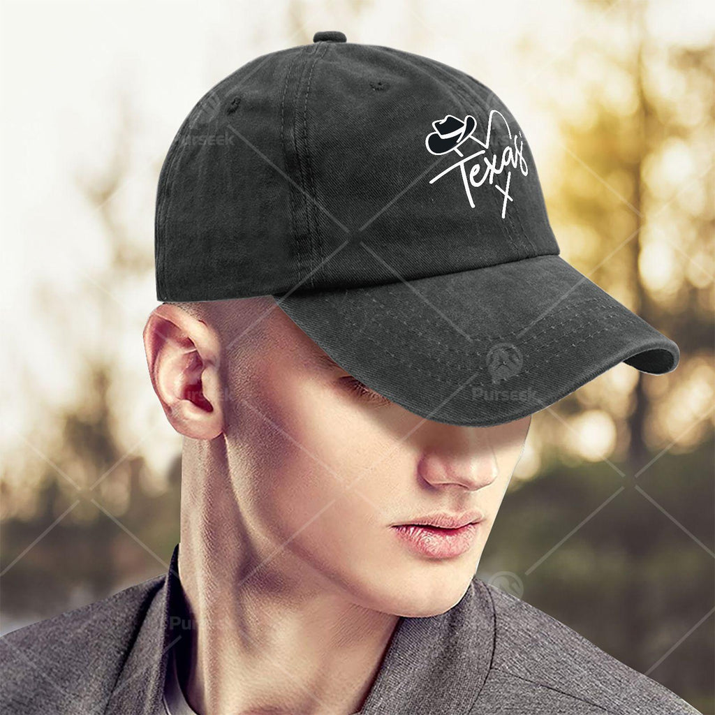 Texas Heart Hat State Pride Design Baseball Hat Unisex Fashion Washed