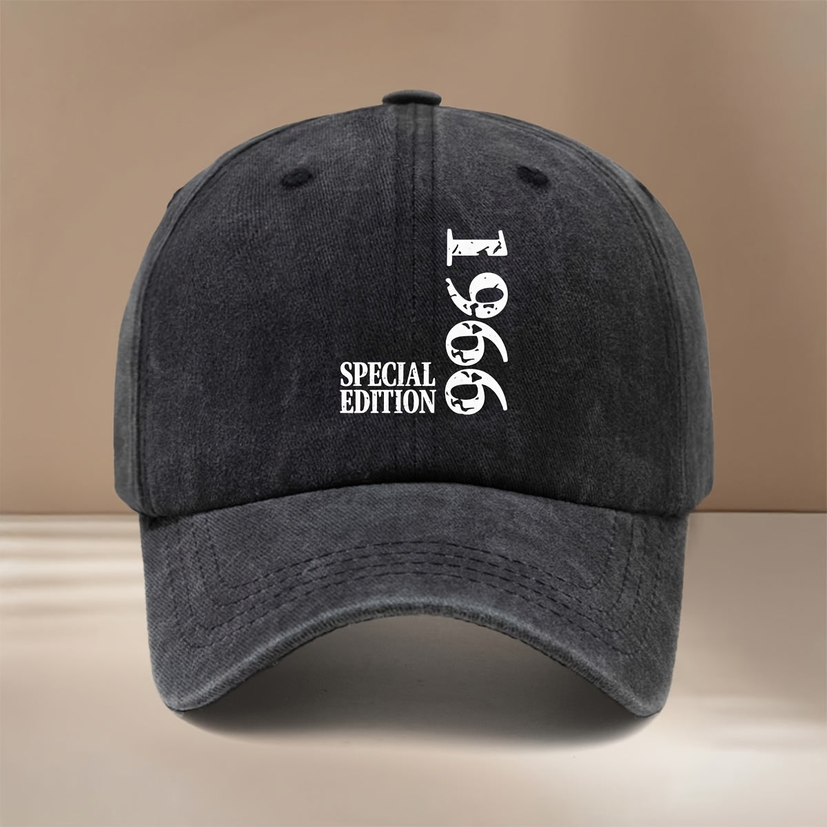 1966SPECIAL EDITION Letter Pattern Baseball Cap, Trendy Lightweight Hip-Hop Cap, Unisex, Adjustable Size, Curved Brim, Vintage Distressed Duckbill Cap, Washed Distressed Style, Soft Top Cap, Fashionable And Unique Casual Hat, Best Choice for Travel