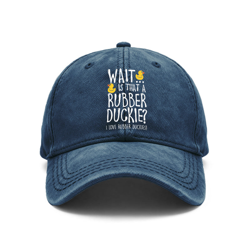 A Vintage Washed Unisex Baseball Cap with a Rubber Duck Theme, Fun Slogan Print, And Adjustable Design, Suitable for Outdoor Activities And Everyday Wear. It'S a Great Gift for Both Men And Women, Perfect for Gifting to Friends And Family
