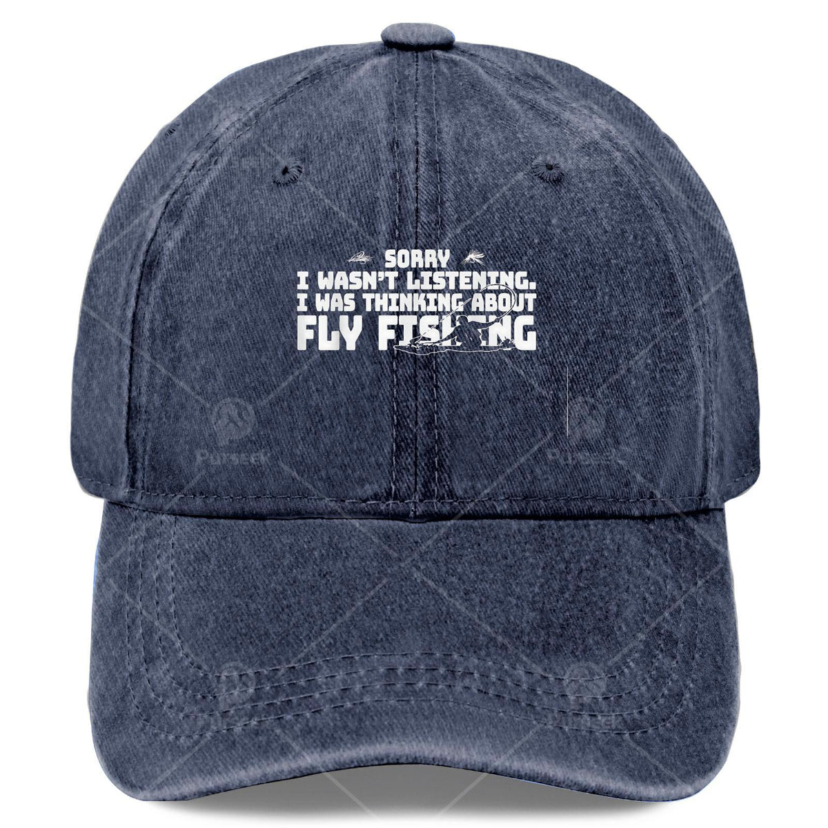 Sorry I Wasnt Listening I Was Thinking About Fishing Baseball Hat Unisex
