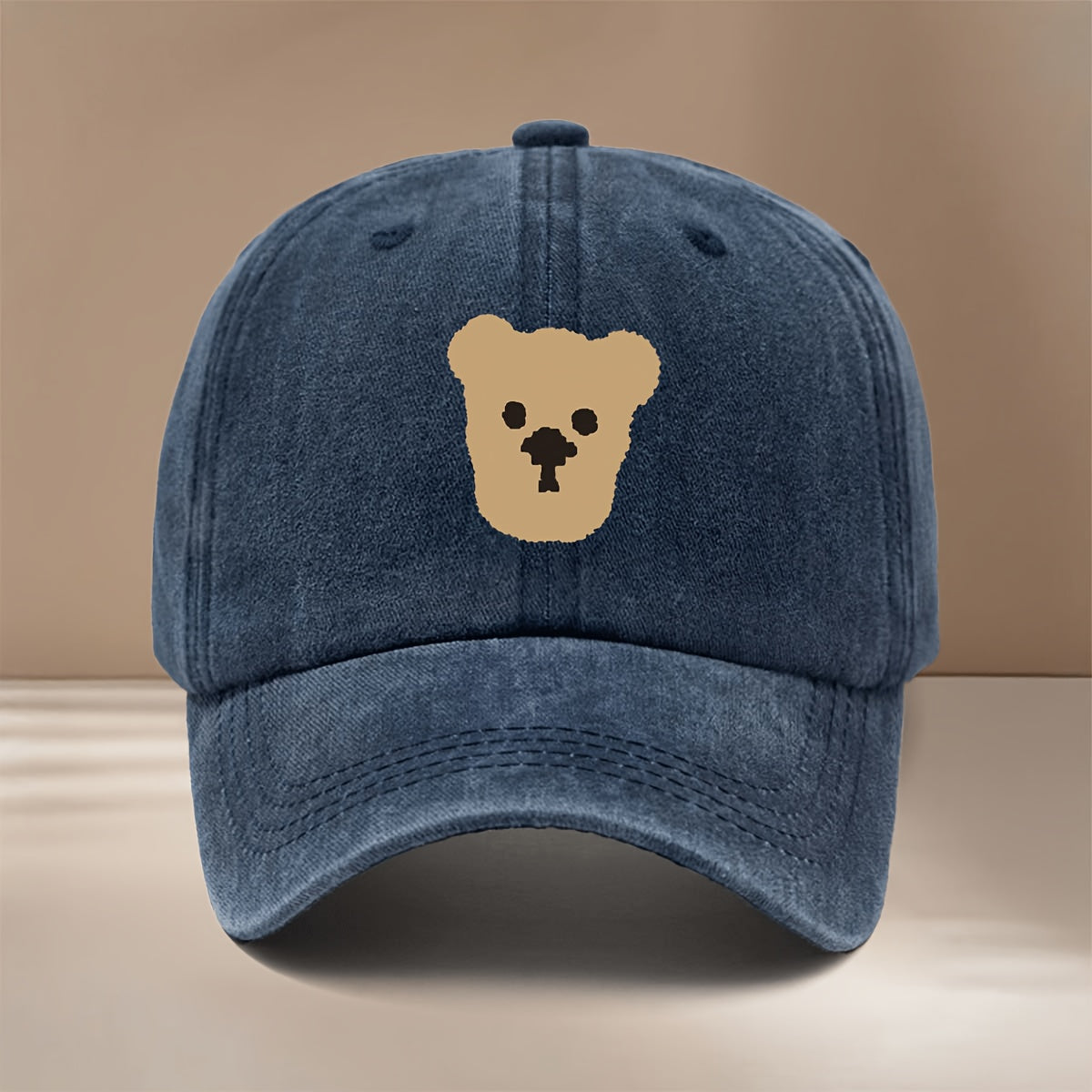 This Is a Baseball Cap with a Pixelated Bear Print, Featuring a Comfortable, Simple, and Adjustable Design. It's a Unisex Casual Hat with a , Lightweight Duckbill Brim. Suitable for Outdoor Sports, Dinners, Camping, and Trendy Fashion
