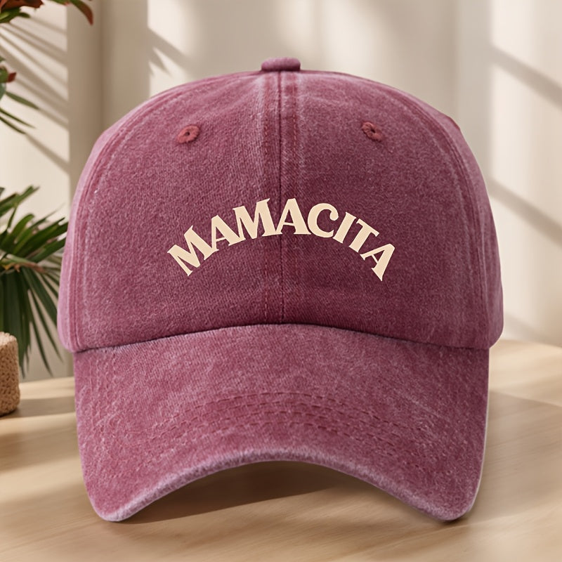 MAMACITA Print Baseball Cap Classic Washed Distressed Vintage Duckbill Hat Soft Comfortable Sweat-Absorbing Breathable Hat Outdoor Leisure Sports Hiking Camping Fishing Hat Individual Street Hip-Hop Hat
