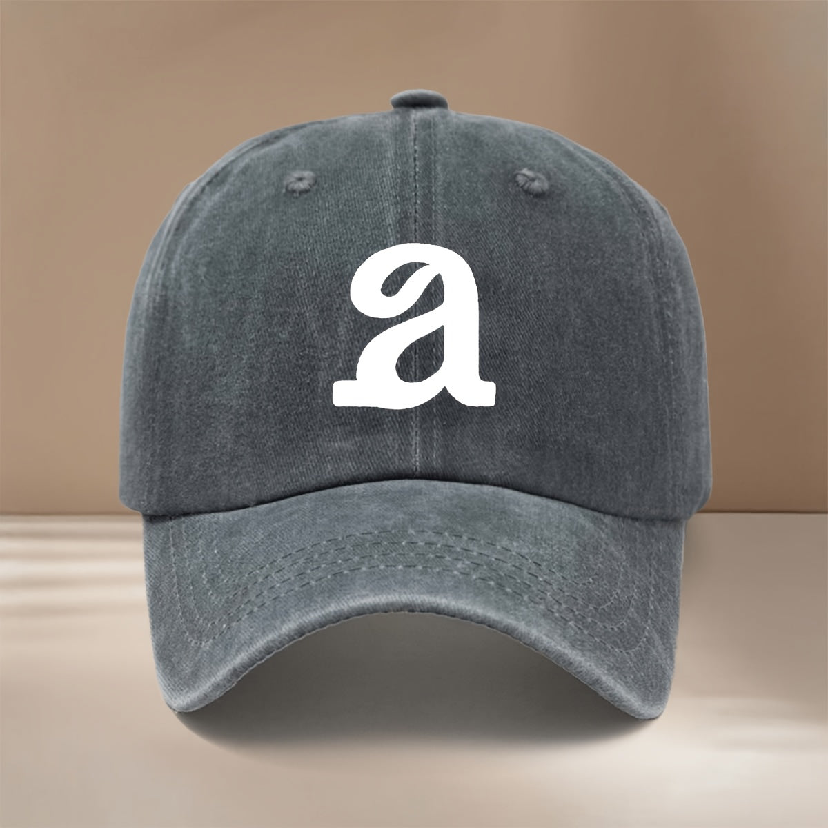 Baseball Cap with "a" Letter Graphic Print, Stylish and Unique Snapback Hat for Men and Women, Hip-hop Style Cap for Vacation, Travel, Gatherings, and Camping. Lightweight and Comfortable with a Curved Brim That Slims the Face. Adjustable Size.