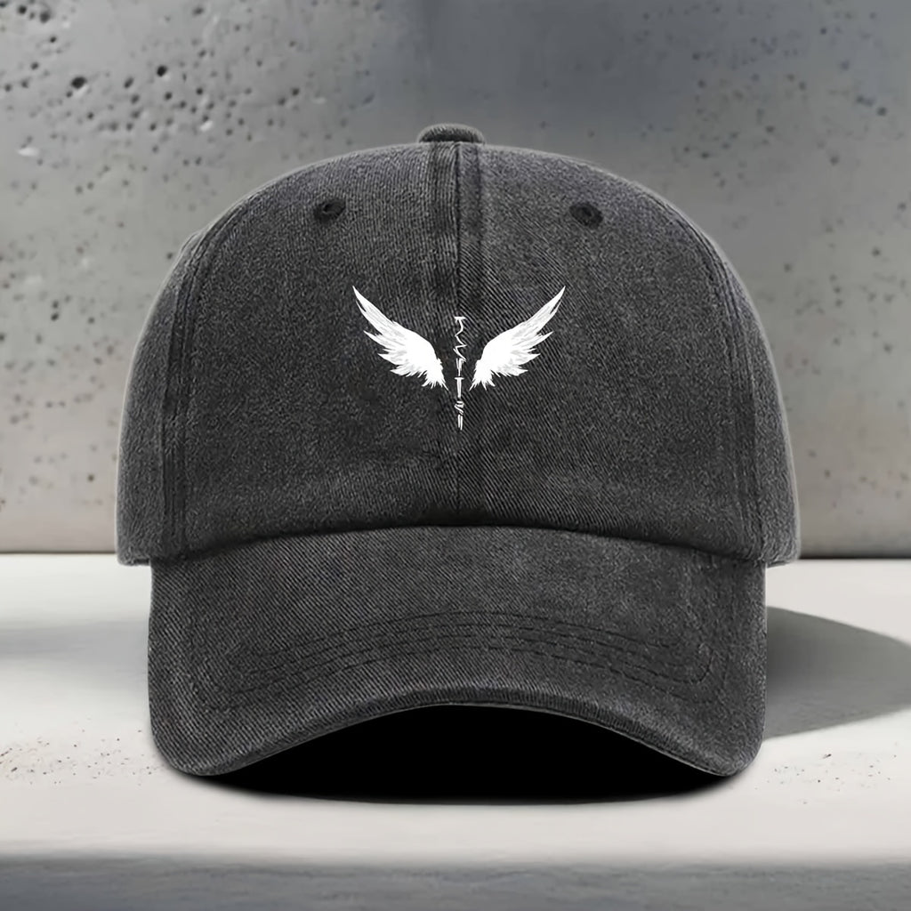 Women'S Baseball Cap with Wing Lines And Feather Texture Print, Mystical Dreamy Style for Daily Outings And Parties, Matching Curved Brim Hat Unisex Premium Comfortable 6-Panel Soft Top Cap Washable Adjustable