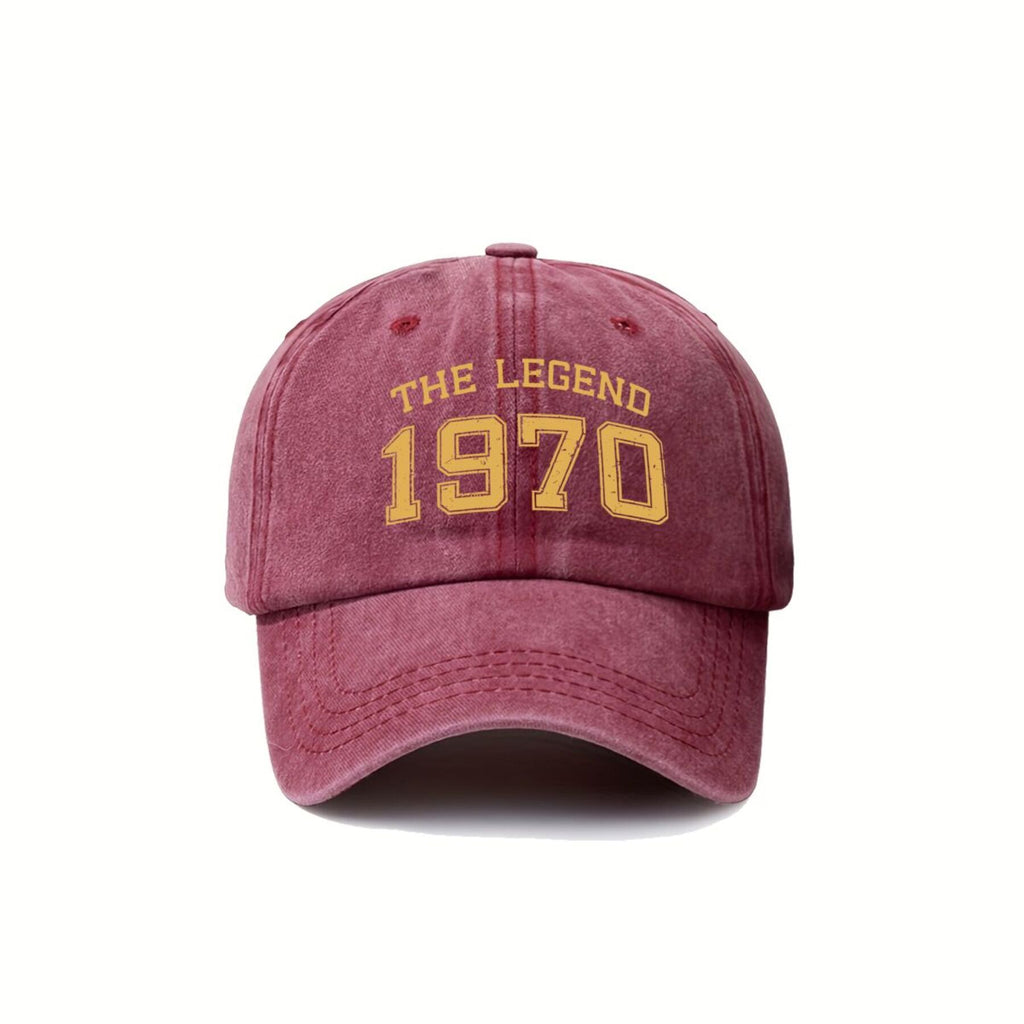 1970 Legend Vibe Vintage Washed Distressed Duckbill Cap Unisex Outdoor Baseball Cap Adjustable Washed Vintage Style Lightweight Breathable Golf Cap
