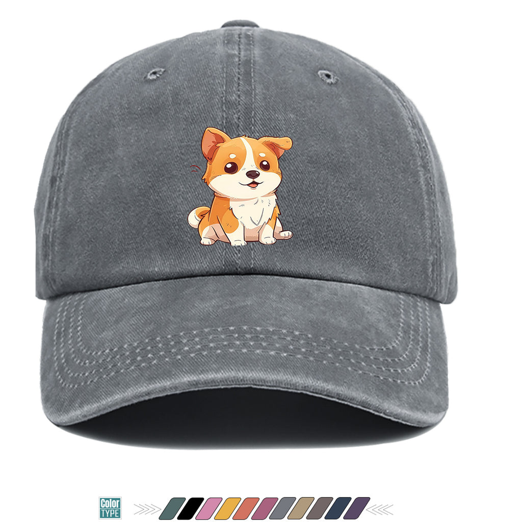1pc Corgi Print Baseball Cap Suitable for Daily Outfits, Outdoor Activities & Gifts - Adjustable Snapback Hat with Corgi Dog Pattern, Unisex for Men & Women, Corgi-Themed, Park Strolls, Casual Wear (Cute Corgi)