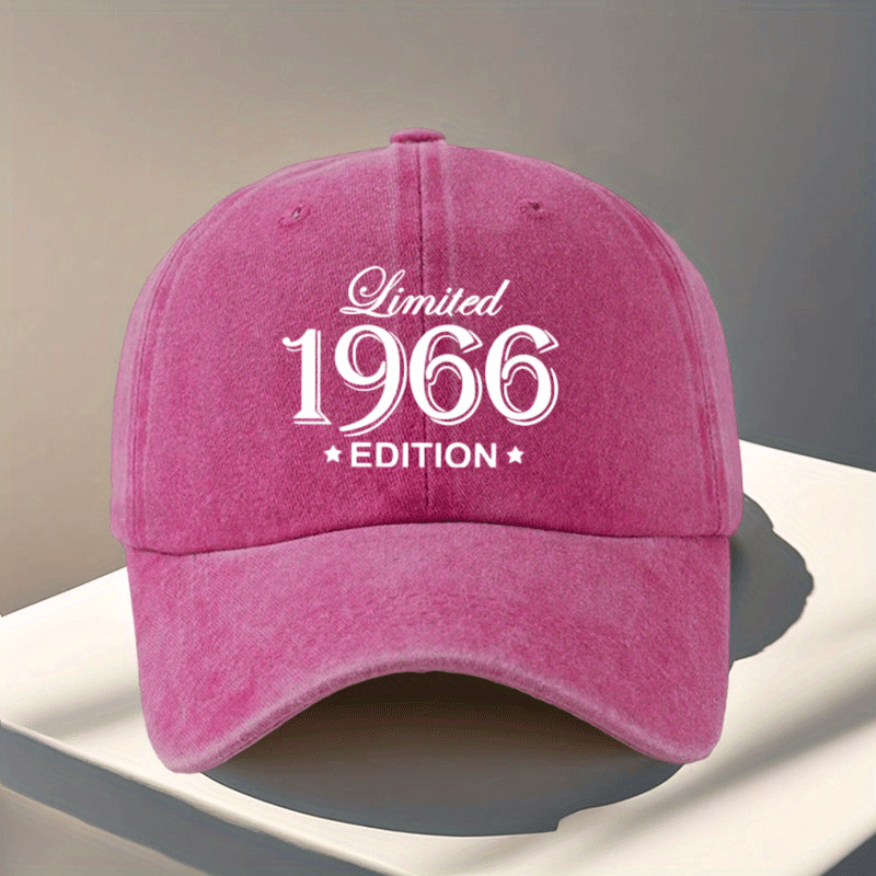 1pc Vintage 1966 Limited Edition Baseball Cap - Adjustable Snapback Retro 60s Design Suitable for Outdoor Sports, Cycling, Fishing, Hunting, Casual Wear - Lightweight Breathable Unisex Cap for Men & Women, Ideal Gift for Cycling, Fishing, Hunting