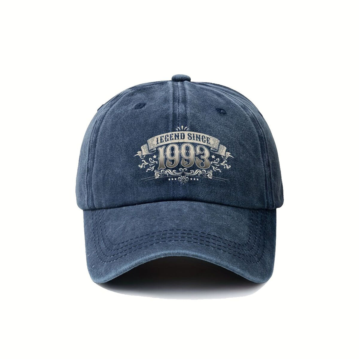 1993 Vintage Text Design Retro Washed Distressed Baseball Cap, Unisex, Adjustable, Lightweight, Breathable Golf Cap with a Vintage Style