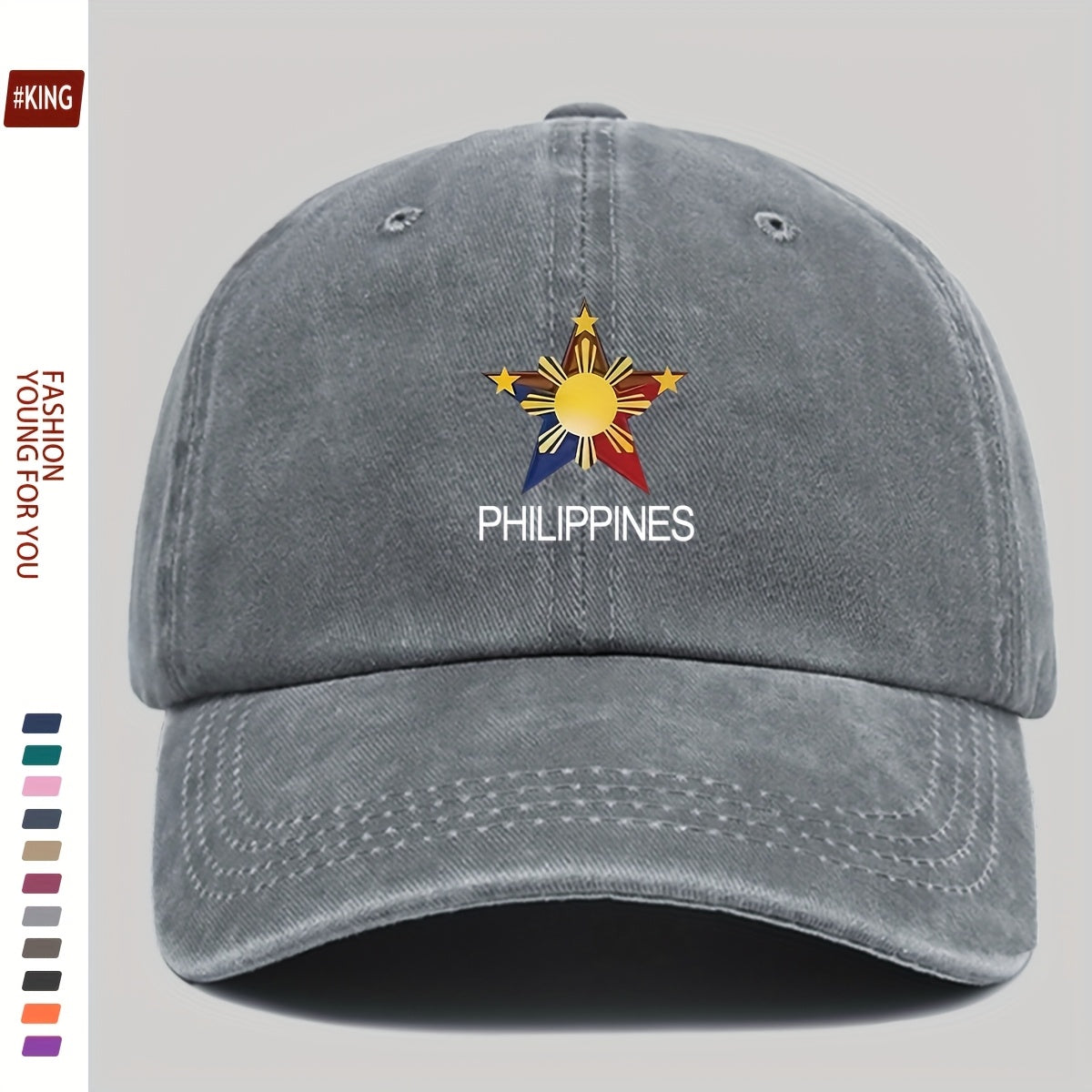 Retro Urban Star Print Baseball Cap - Filipino Special Pattern Breathable Adjustable Unisex Beach Hat | Essential for City Riders, Skaters, And Campers | Ideal Gift for Teenagers And Adults, 1pc