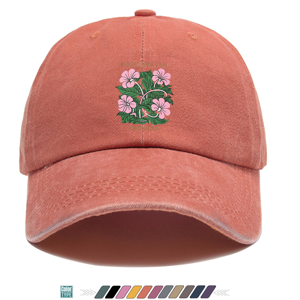1pc 1pcs Floral Print Baseball Cap Suitable for Men & Women, Adjustable Duckbill Hat with Duckbill Visor, Breathable Sun Hat for Outdoor Travel, Casual Gift for Daily Outfits, Picnics, Birthdays - Trendy Present for Friends (Unisex)