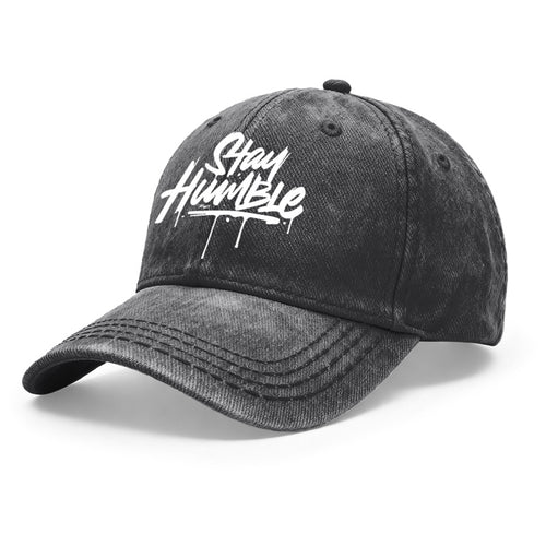 1pc of Retro-Style Unisex Baseball Caps Featuring a 'Stay Humble' Graffiti Art Print. These Adjustable Caps Are Perfect for Outdoor Activities And Casual Outings, Making Them Great Gifts for Both Men And Women, As Well As Friends