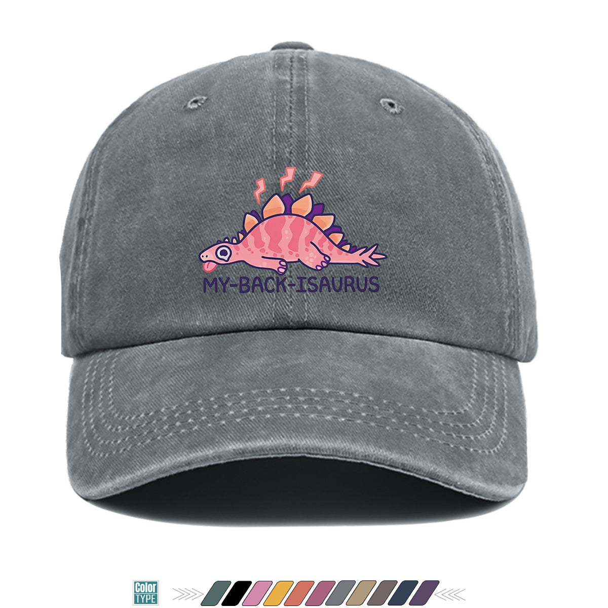 1pc Fun Cartoon Dinosaur "MY-BA-ISAURUS" Printed Baseball Cap, Comfortable Breathable Sun Hat, Fashionable Cute Trendy Unisex Hat, Adjustable Size, Friend Casual Hat, Couple Outing Hat, Suitable for Daily Wear, Shopping, Outdoor, Parties, Camping
