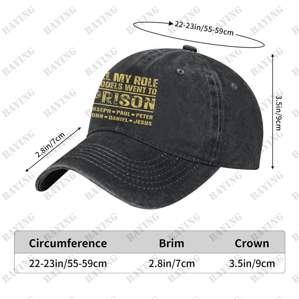 Men' All My Idols Have Gone to Prison Baseball Cap - Retro Prison-Themed Dad Hat with Iconic Print, Knitted Machine-Washable Cap Suitable for Casual Wear & Themed Events, Novelty Gift for Fans of Prison Culture