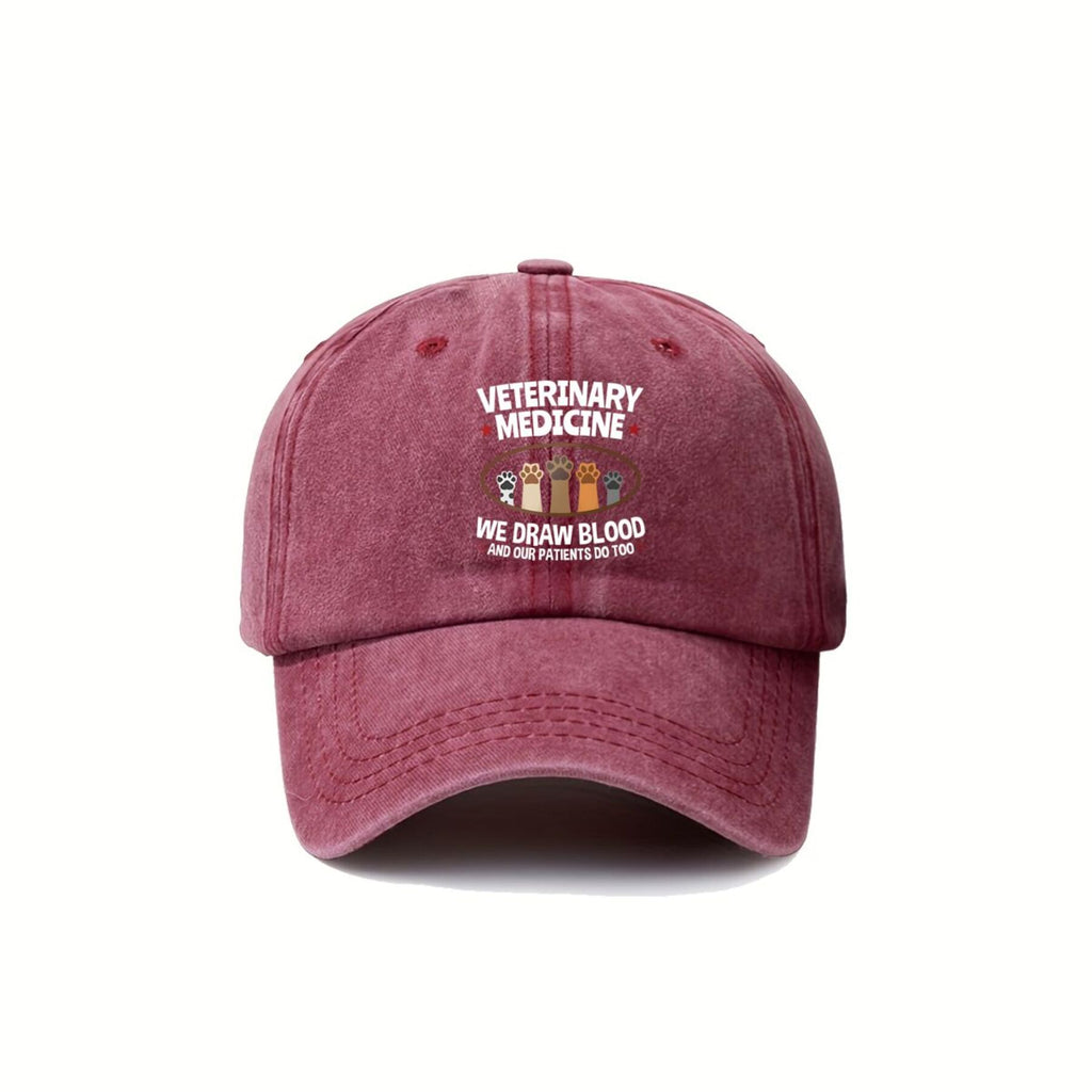 Veterinary Medicine Vet Tech Trendy Dad Hat with Soft Top Design, Street Culture Baseball Cap, Soft Fabric, Breathable and Comfortable, Outdoor Sports Sunshade Driving Hat