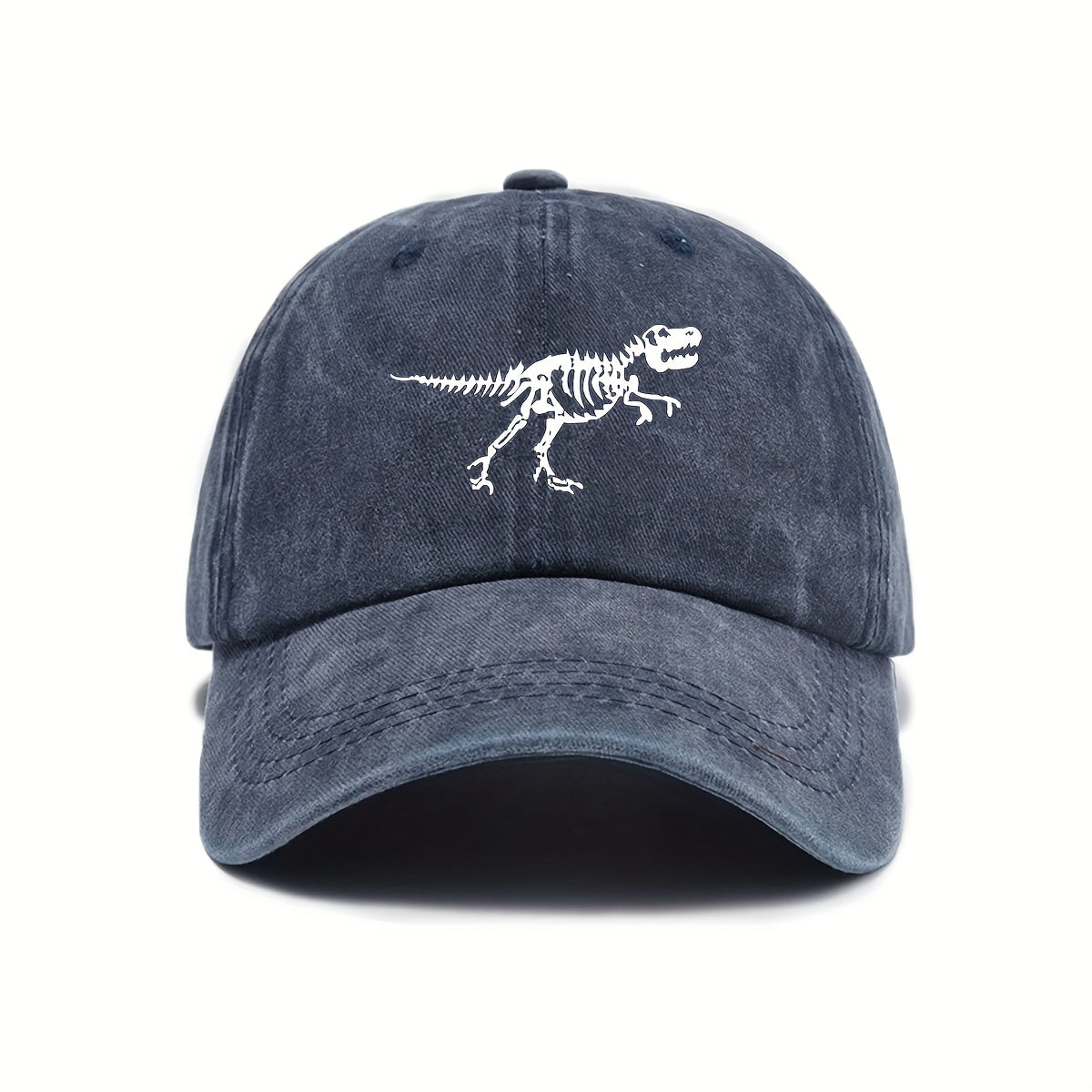 Urban Style Dinosaur Skeleton Printed Baseball Cap - Adjustable Size, Sun Protection, Unisex Stylish Casual Cap