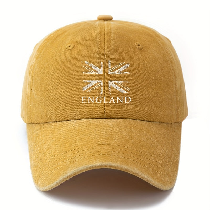 A Versatile British Flag Baseball Cap for Both Men And Women, a Classic Vintage Washed Outdoor Lightweight Curved Brim Hat, a Trucker Hat, Suitable for Outdoor Vacations, Camping, And Other Leisure Occasions