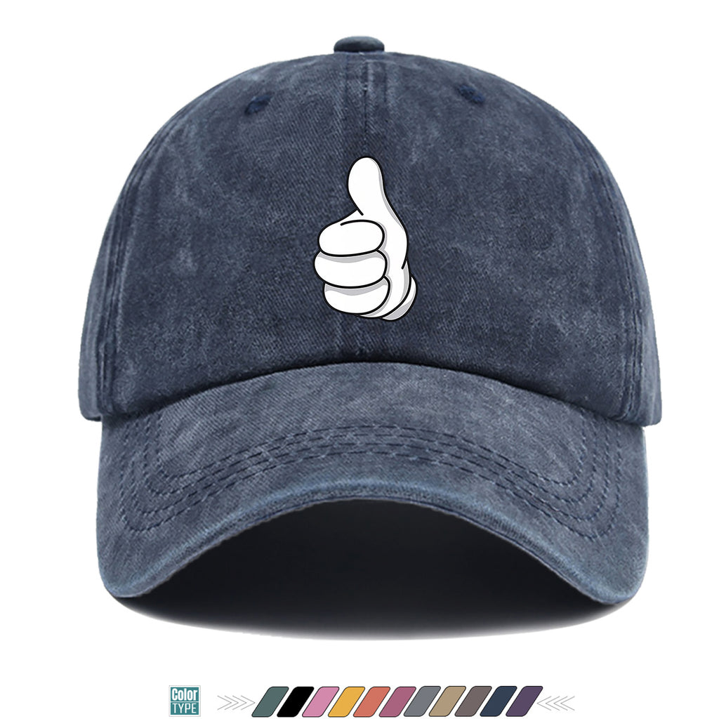 1pc Minimalist Black And White Cartoon Thumbs Up Gesture Print Baseball Cap Fashion Trend Duck Tongue Hat Unisex Adjustable Size Casual Versatile Sun Hat Street Trendy Person Must-Have Outdoor Travel Sun Hat Daily Shopping, Travel, Sports, Party