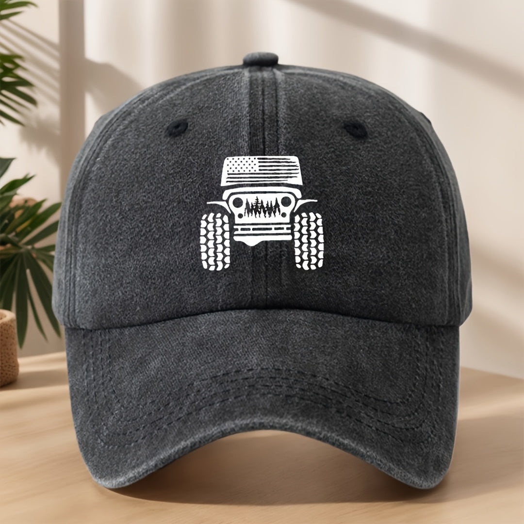 Men's Summer Casual Washed Baseball Hat, Lightweight Adjustable Outdoor Sun Hat for Everyday