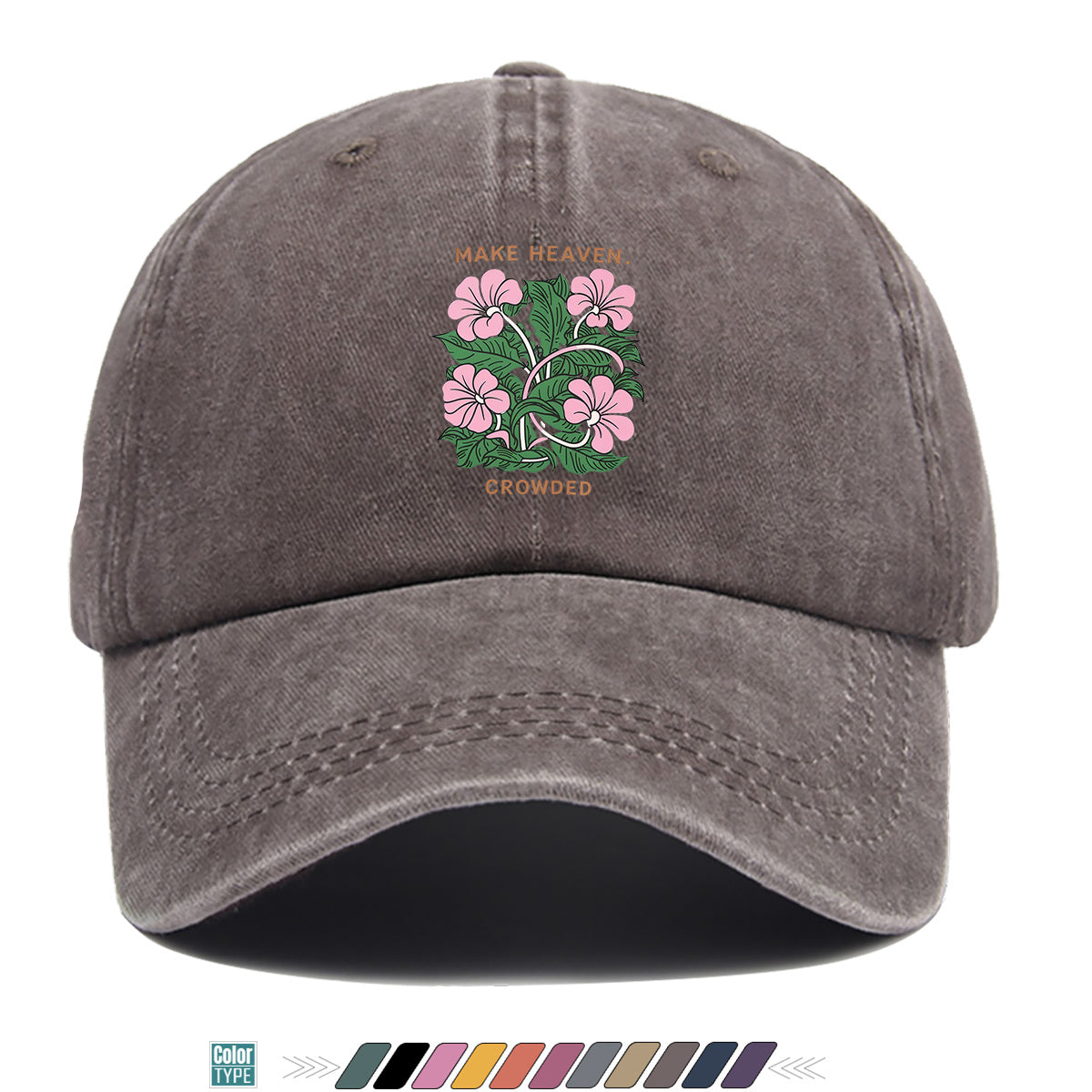 1pc 1pcs Floral Print Baseball Cap Suitable for Men & Women, Adjustable Duckbill Hat with Duckbill Visor, Breathable Sun Hat for Outdoor Travel, Casual Gift for Daily Outfits, Picnics, Birthdays - Trendy Present for Friends (Unisex)