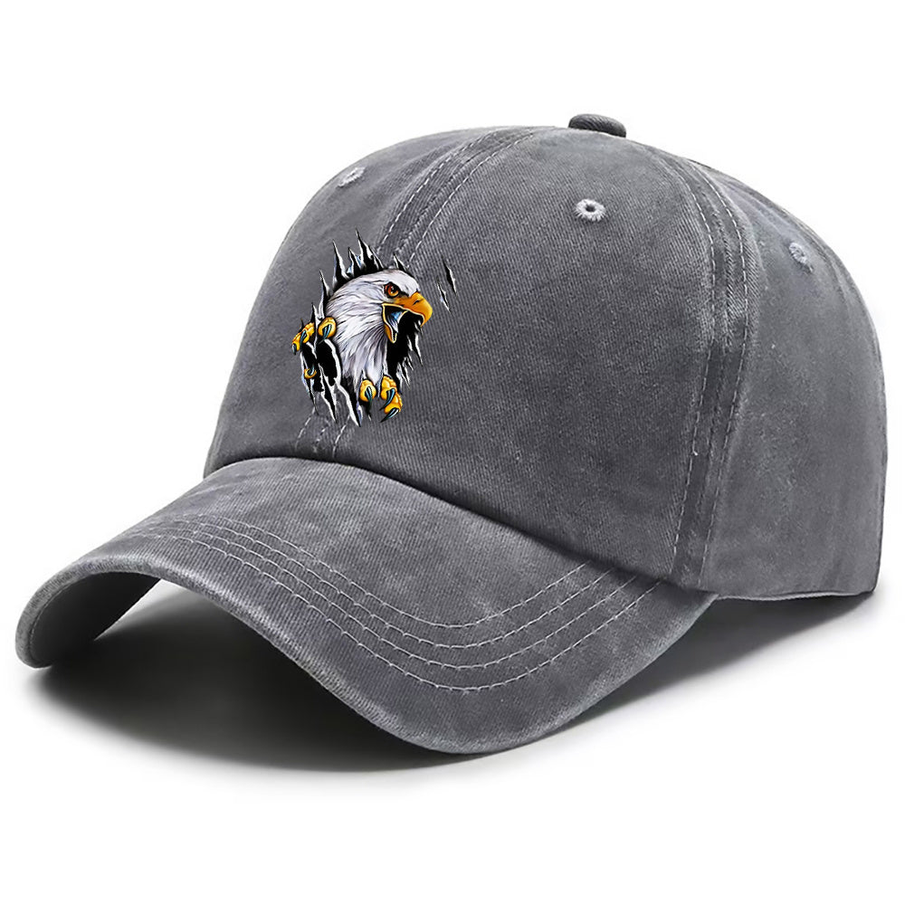1pc Eagle Print Baseball Cap | Breathable Curved Brim, Adjustable Size, Lightweight And Durable, Unisex, Ideal For Outdoor Activities, Beach And Casual Wear, Available In Multiple Colors
