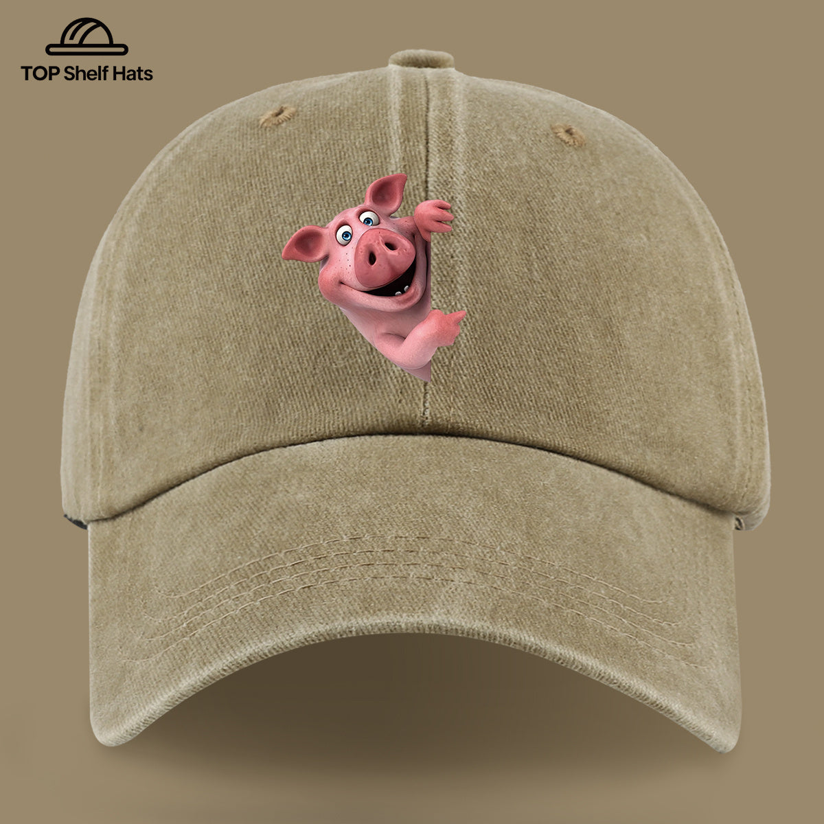 1pc 1pcs Cute Pig Print Baseball Cap Suitable for Men & Women, Lightweight Breathable Adjustable Cap with Pig, for Outdoor, Beach, Hiking, Fishing, Wedding, Birthday Gift, Pig-Themed Casual Hat for Casual Attire